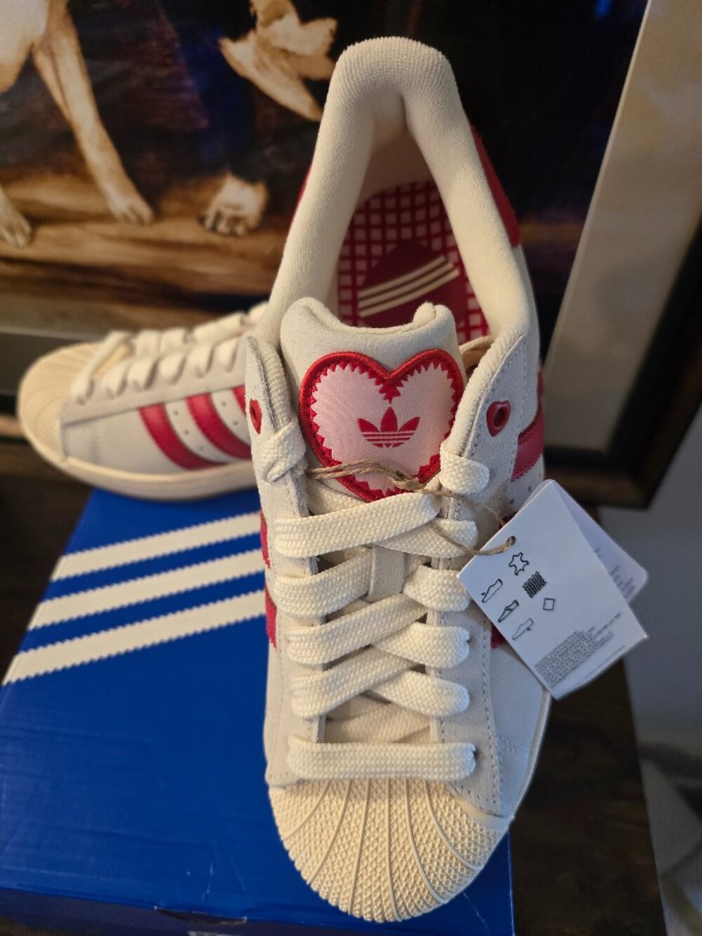 Adidas Women's Superstar II 'Valentine's Day' Shoes KH9037 Women's Sz 7 US NEW